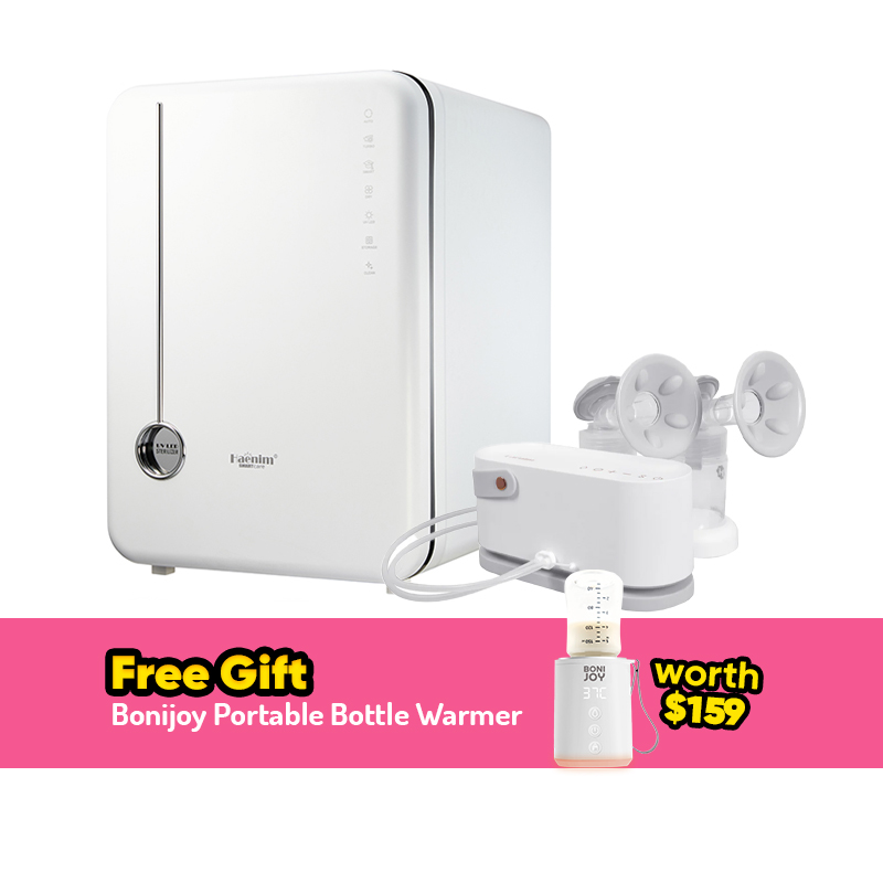 Bundle Deal: Haenim 4G+ Classic UV Steriliser + (White Gray) Haenim NexusFit 7X Breast Pump + FREE GIFT